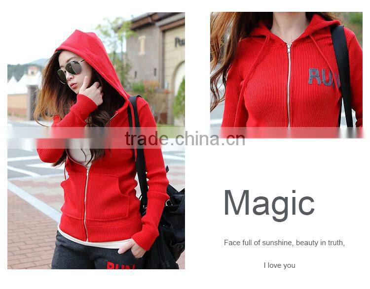 Custom Women Clothes Casual Thin Fleece Zipper Hoodies Coats,Wholesale Fashion Embroidery and Printed Zipper Hoodies for Women