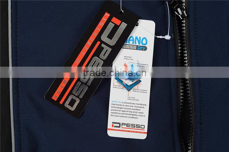 polyester padded men's winter warm waterproof softshell jacket uniform