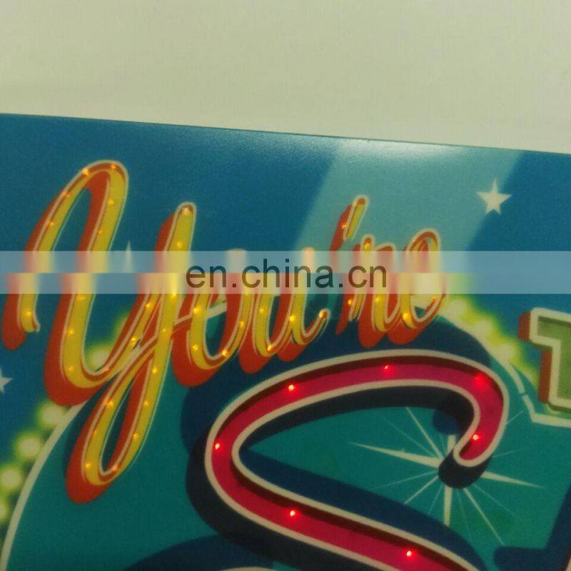 handmade custom led light colorful flashing greeting cards for gift