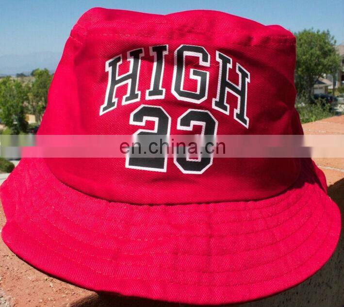 Blank Red Cotton Bucket Hat Boonie Bucket HATS/CAPS