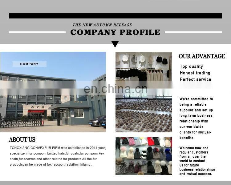 High quality winter lady hats for fashion genuine fur pompon beanie hats