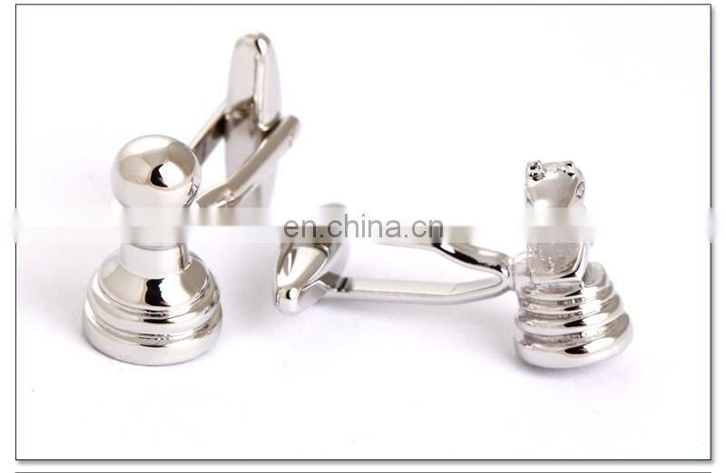 International Chess Knight and Pawn Silver Men Chess Cufflinks