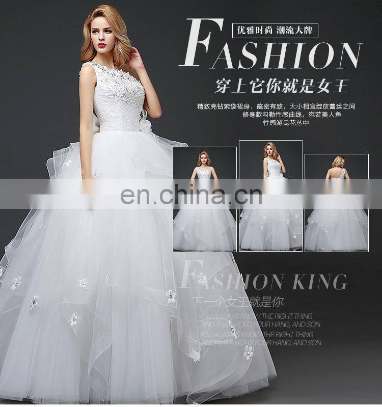 HS1631 2017 China Sexy Real Photos One shoulder Wedding Bridal Dress Vestidos