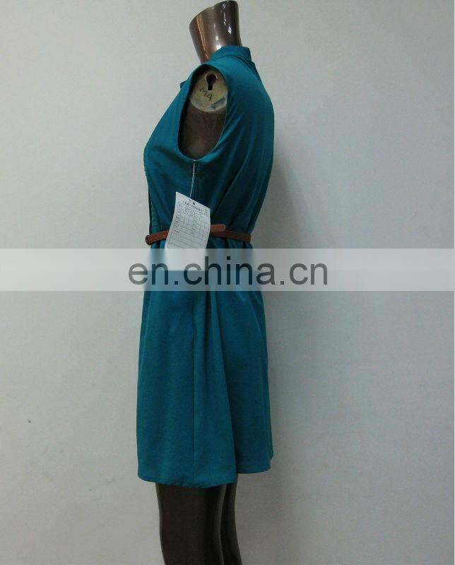 Office ladies pleated blouses dress