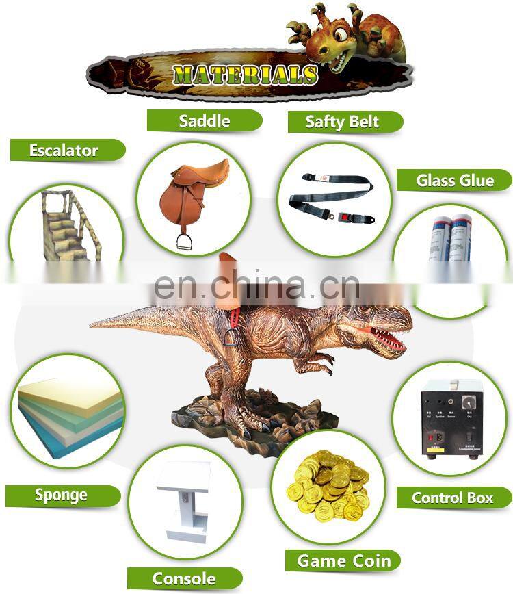 Indoor & outdoor amusement park dinosaur rides for kids