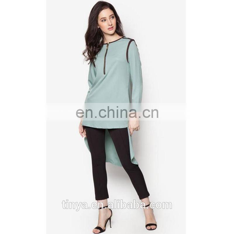 New Model Islamic Abaya Muslim Tunic Dress Tops Long sleeve Islamic Ladies Blouse