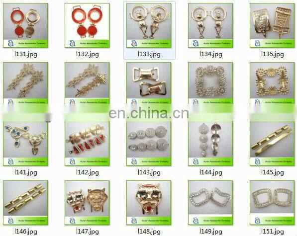 New design Y shape colorful rhinestone shoe decoration high heel shoe parts