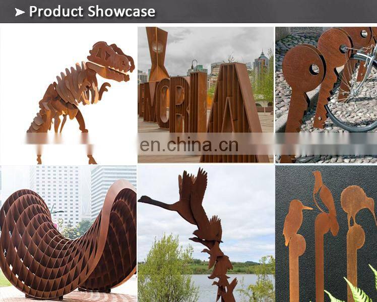 Laser Cut Corten Steel Art Letter Metal Sculpture