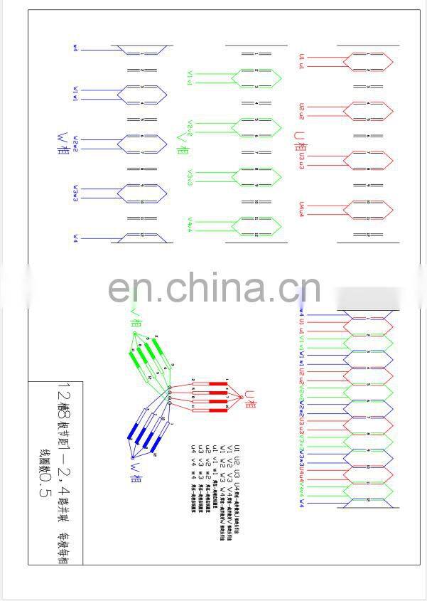 Custom engine hardware electrical 220mm stator winding coil with magnetic rotor