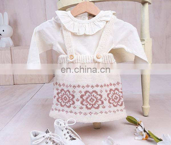 Knitted 100% Cotton kid Girl knitted 2pcs set On SALE 2020 Knitted top and pant