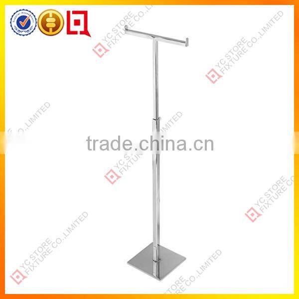 L-shape Chrome Finish handbag display rack