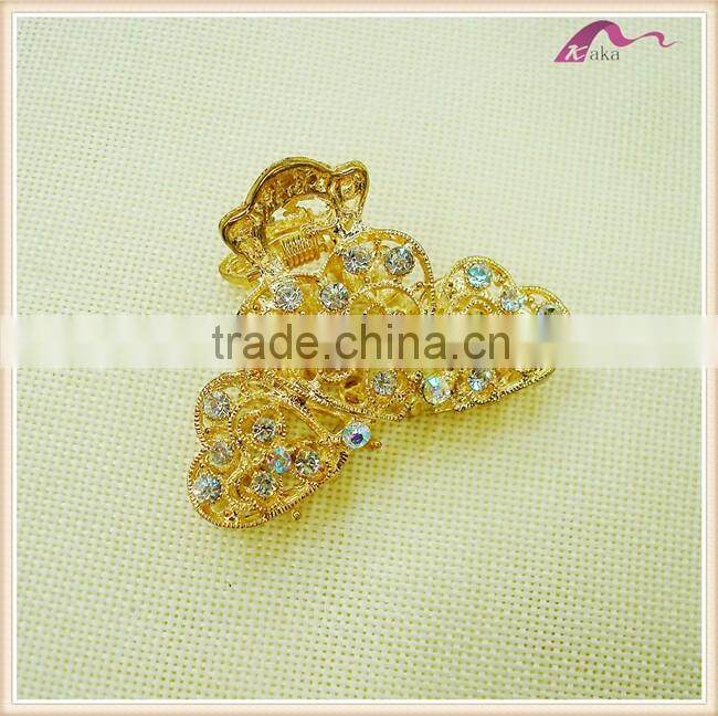 Fashion Style Mini Crystal Women Hair Bow Claws Clips