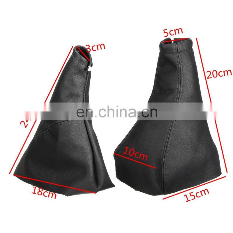 2 Pcs/Set Black Handbrake Gear Gaiter Dust Cover Set for Vauxhall Opel 2001-2006 CORSA B 1993 -2000