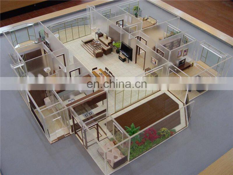 Architecture inside room layout model with furniture , professional scale model maker