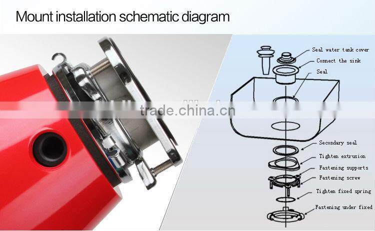 Stainless steel kitchen garbage processor