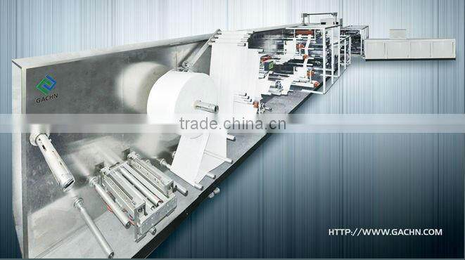 The servo wet wipes production line, making and packing machine, left to right direction