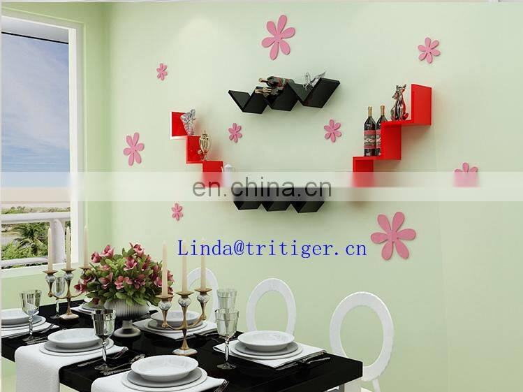 Hot sale wood modern curved wall shelf shelves