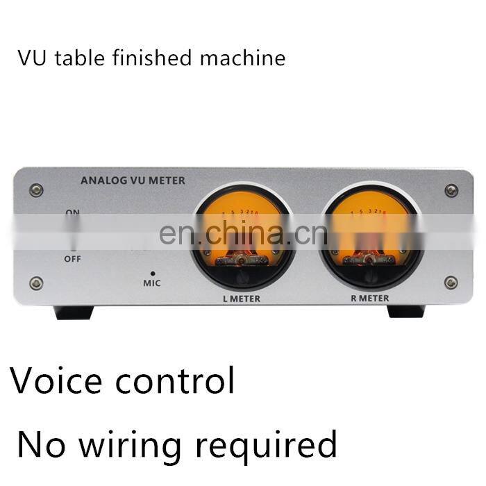 Finished Machine Aluminum Alloy Panel LED White Backlight Head Level Meter VU Meter With Sound Control Driver Board