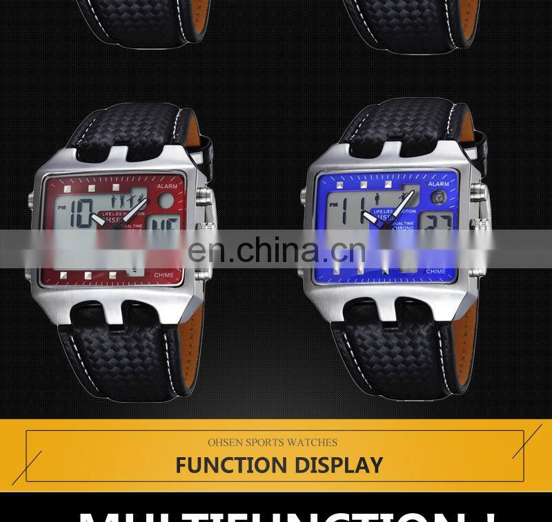 OHSEN 0930 Men Digital Quartz Wristwatch Fashion Sports Men Analog 30M Waterproof used watches for sale