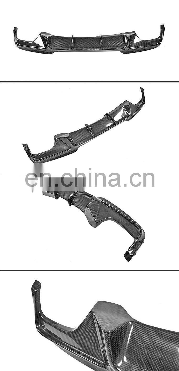 Runde Carbon Fiber Rear Lip For BMW F10 F18 M-tech V Style 2010-2016 real Carbon Fiber Rear Bumper Diffuser Lip