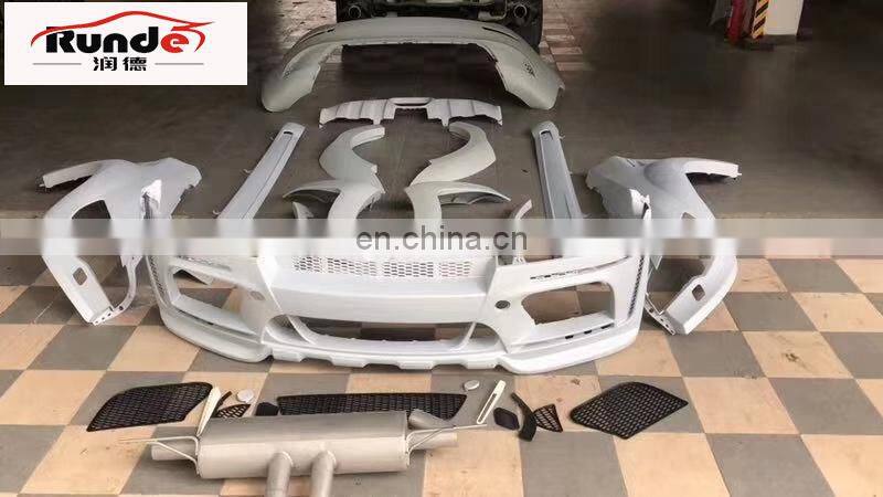 RD Excellent Quality PP Material HM Style Auto Wide Body Kit With 4 output central Exhaust For BMW X6 X6M E71 body kit