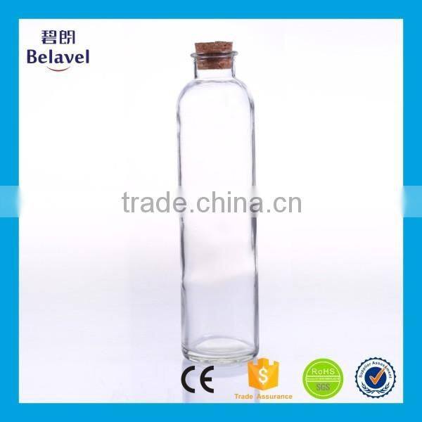 500ml 16oz beverage bottle round glass juice bottle with cork