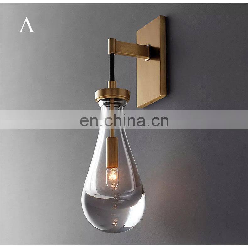 Modern Design Sconce Glass Bottle Vintage Style Downward Fixtures Contracted Wall Lighting