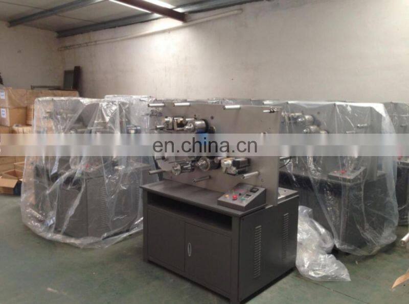 UGS1004 multiple 4 color Automatic pp woven ribbon printer printing machine, textile cloth bardcode label letterpress offset