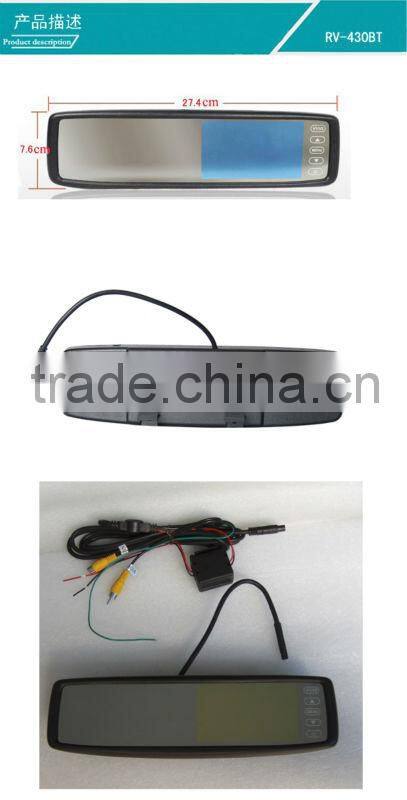 4.3 inch rear view mirror bluetooth rear view mirror monitor