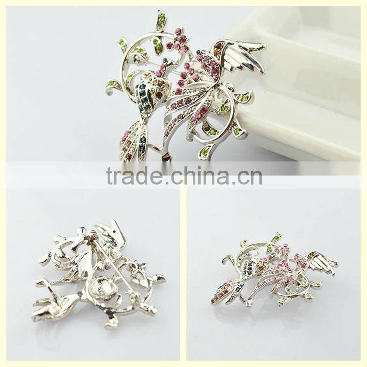 Alibaba China supplier fancy phoenix animal brooches for clothes