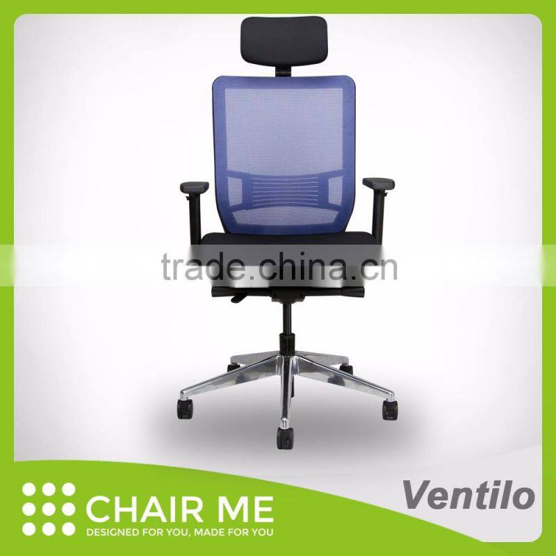 Professional chair manufacturer, nylon backrest and seat slide and aluminum base office chair