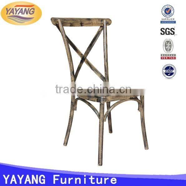Vintage metal cross back chair in hotel chairs, X back chair