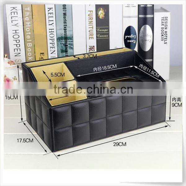Christmas season hot promotion leather toilet paper tissue holder box storage box for home furniture