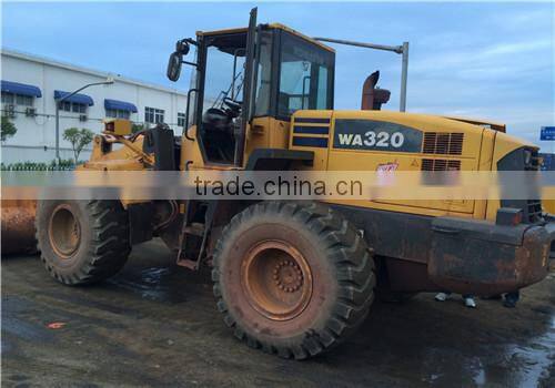 used Komatsu WA320 wheel loader, Japan made WA320-5 new model loader for sale