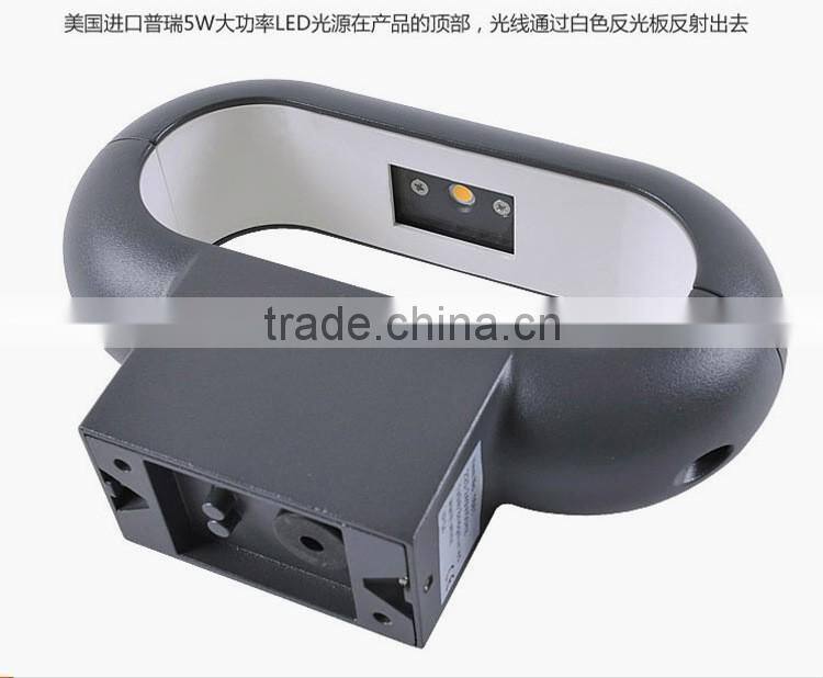 up and down LED wall light 5W morden die casting aluminum outdoor LED wall light