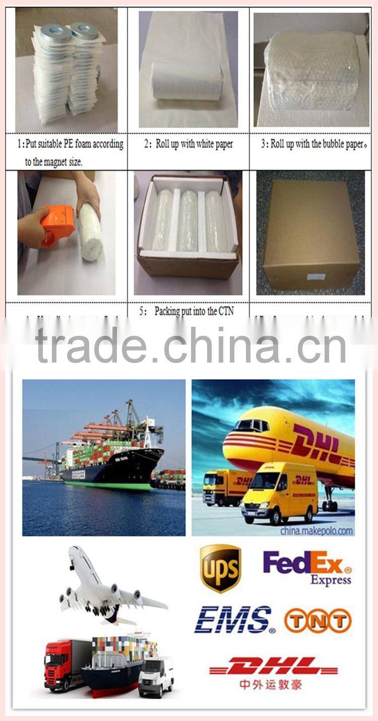 Monopole N52 neodymium magnet for leather bags packing