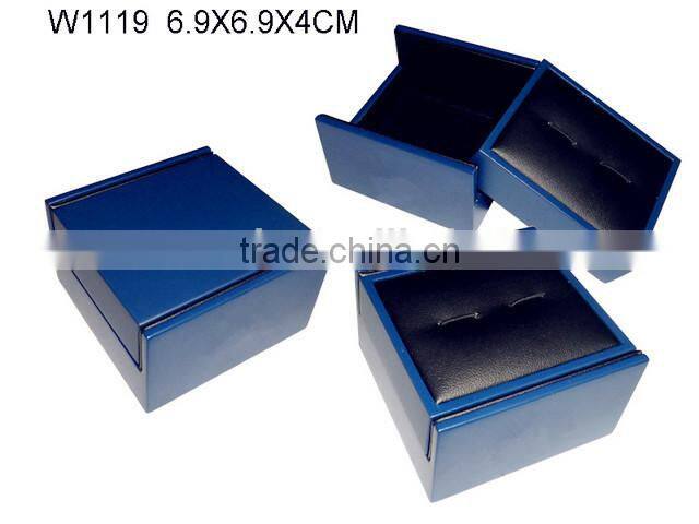 Mid-Night Blue Printed Lamination Paper Covered Wood Cufflink Gift Packing Box W1119