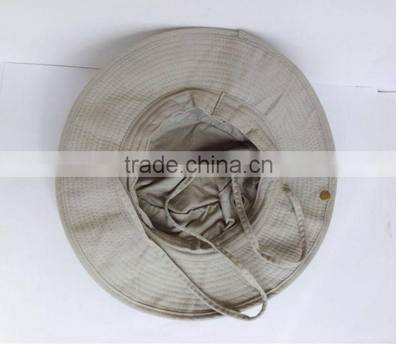 large brim foldable cotton safari hat for fishing