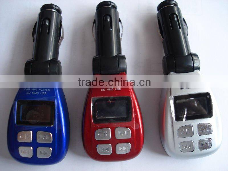 Fashion design hot selling new style car mp3 fm modulator with high quality