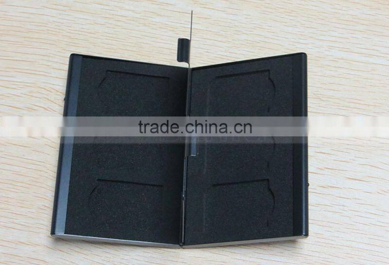 Silver Aluminum Box Portable 6 in 1 Memory Card Case SD/SDHC/MMC 6x SD Card Cases