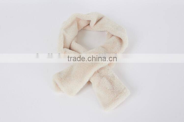 Korea Fashion Plush Plain Lady Fur Scarf Woman Neck Warmer