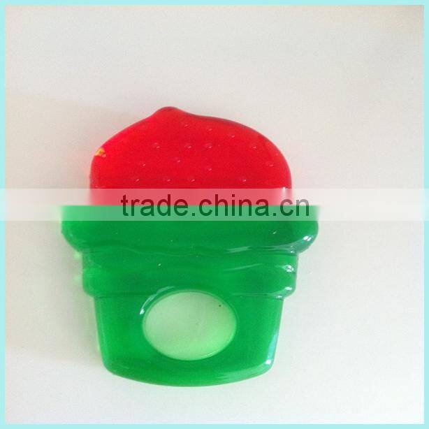 100% Food Grade Soft Heart Shape Silicone Baby Teether for Biting