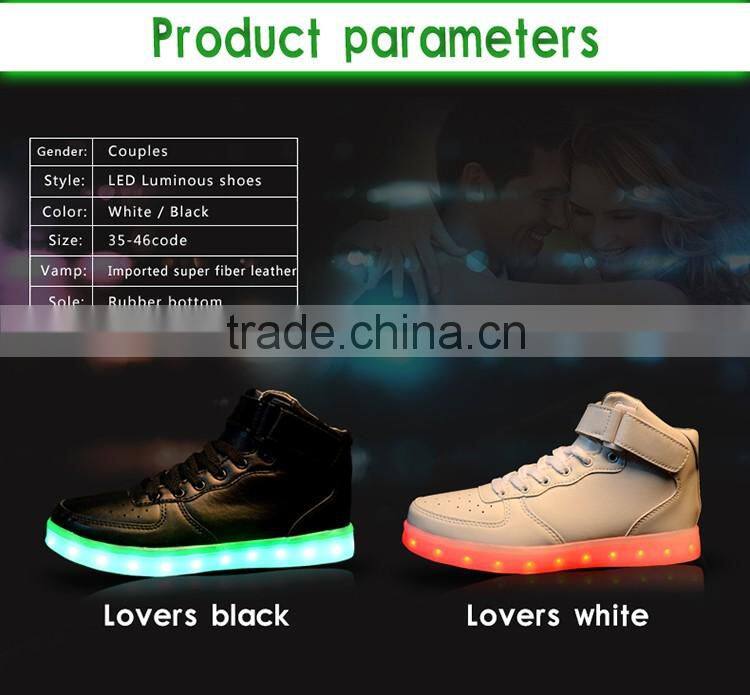 Dubai shoes 2016 summer LED shoes glowing flashing shoes adult