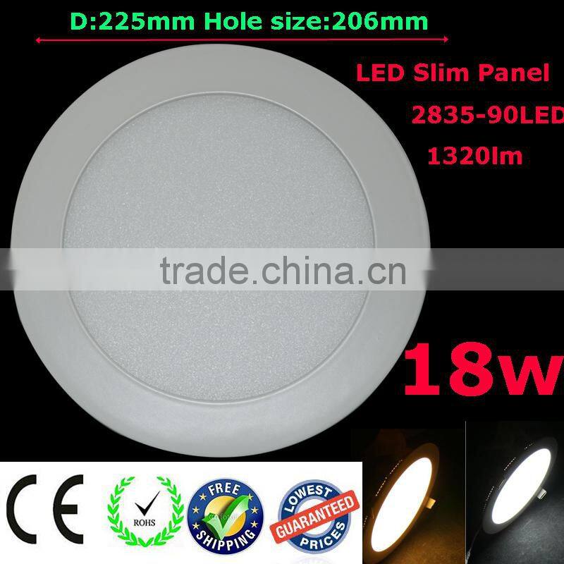 New product on china market SMD2835 18w slim round panel led light