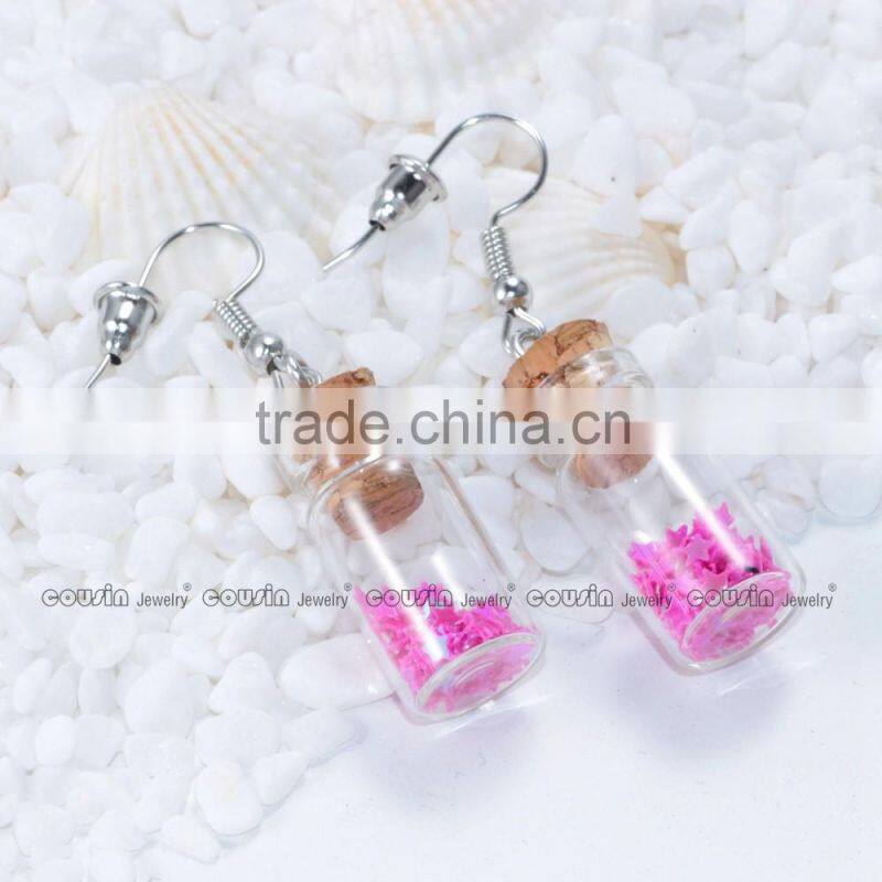 Earring & Eardrop Drifting Bottle Themed Eardrop ES0077c Cousin Jewelry