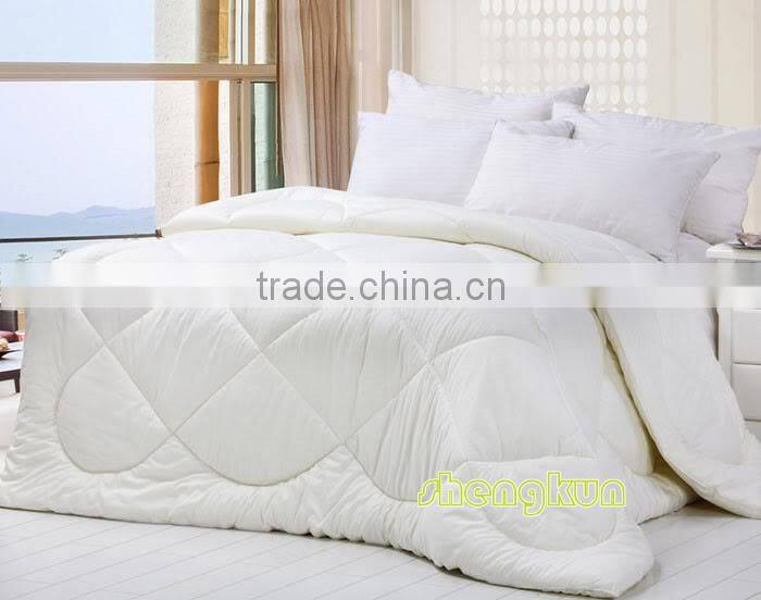 2014 Home use Plain Queen Size White 100% Mulberry Silk Quilted Conforter (Oeko)