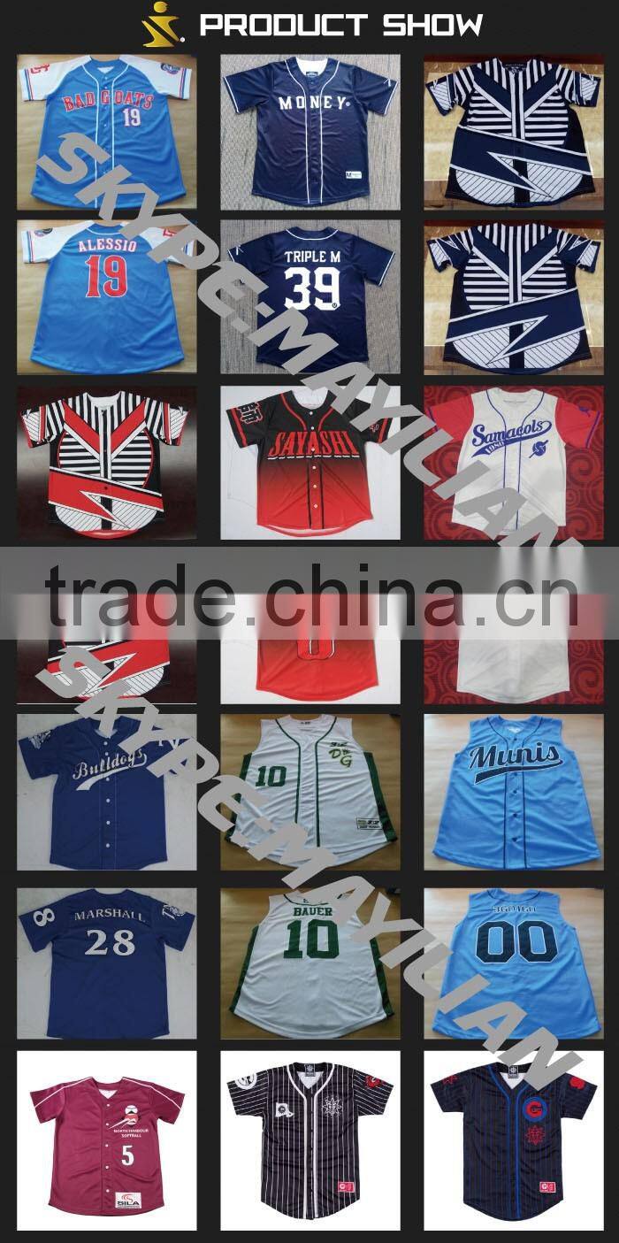 OEM fashionable button front polyester short sleeve sublimation men baseball jerseys baseball jersey custom sublimation