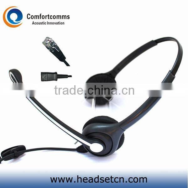 Monaural call center telephone headphone with RJ plug HSM-600RPQDRJ