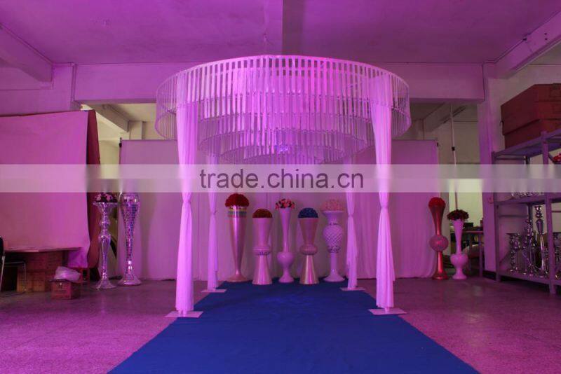 4 m height white round shape fabric wedding mandap decoration for wedding decoration supplies in guangzhou MBD-007