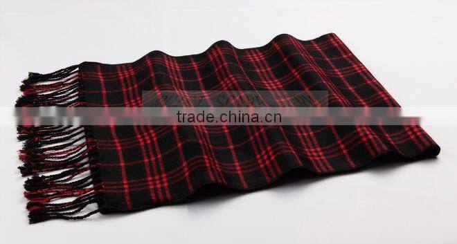 plaid man fashion cashmere scarf
